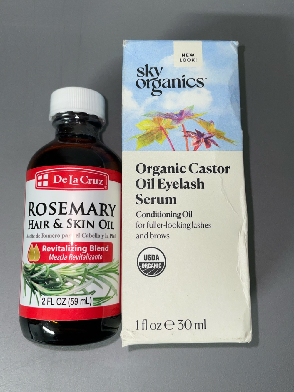 Sky Organics Castor Oil Eyelash Serum+ Rosemary  Hair & Skin Oil NEW Hair